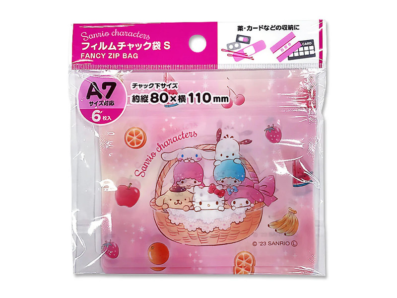 フィルムチャック袋　Ｓ　６Ｐ　キャラクターミックス　フルーツ